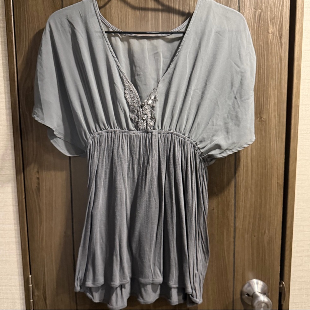 Converse Light Gray Women's Blouse
